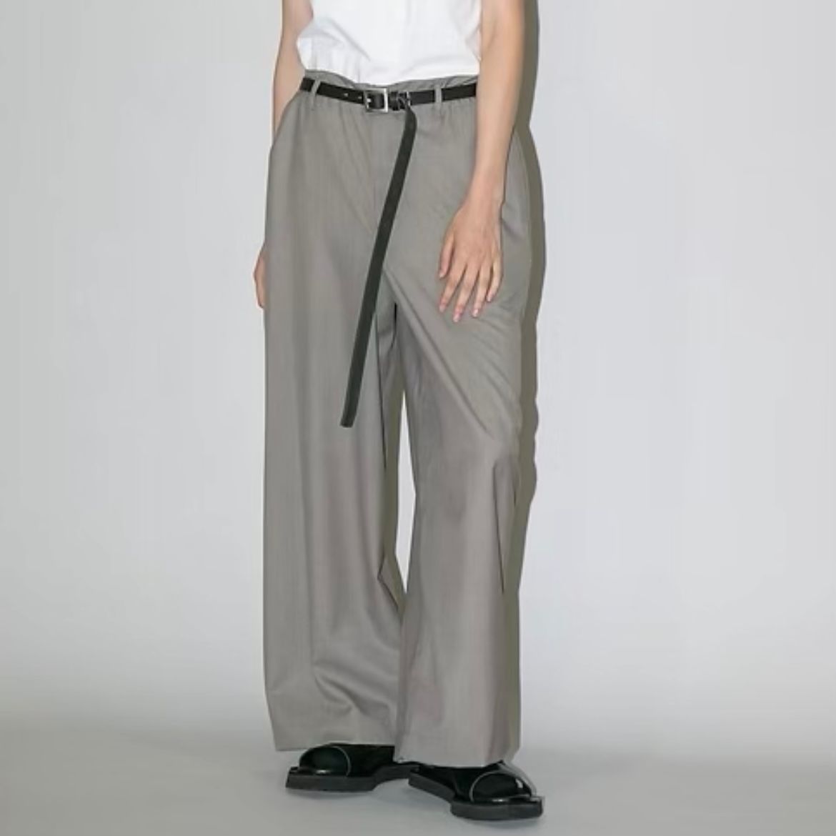 【残り一点】ウォッシャブルツイルワイドパンツ