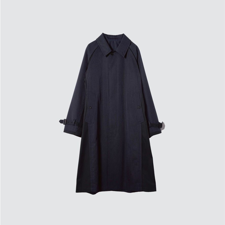 定価以下！YOKE ブラックM 19AW BAL COLLAR COAT コート-