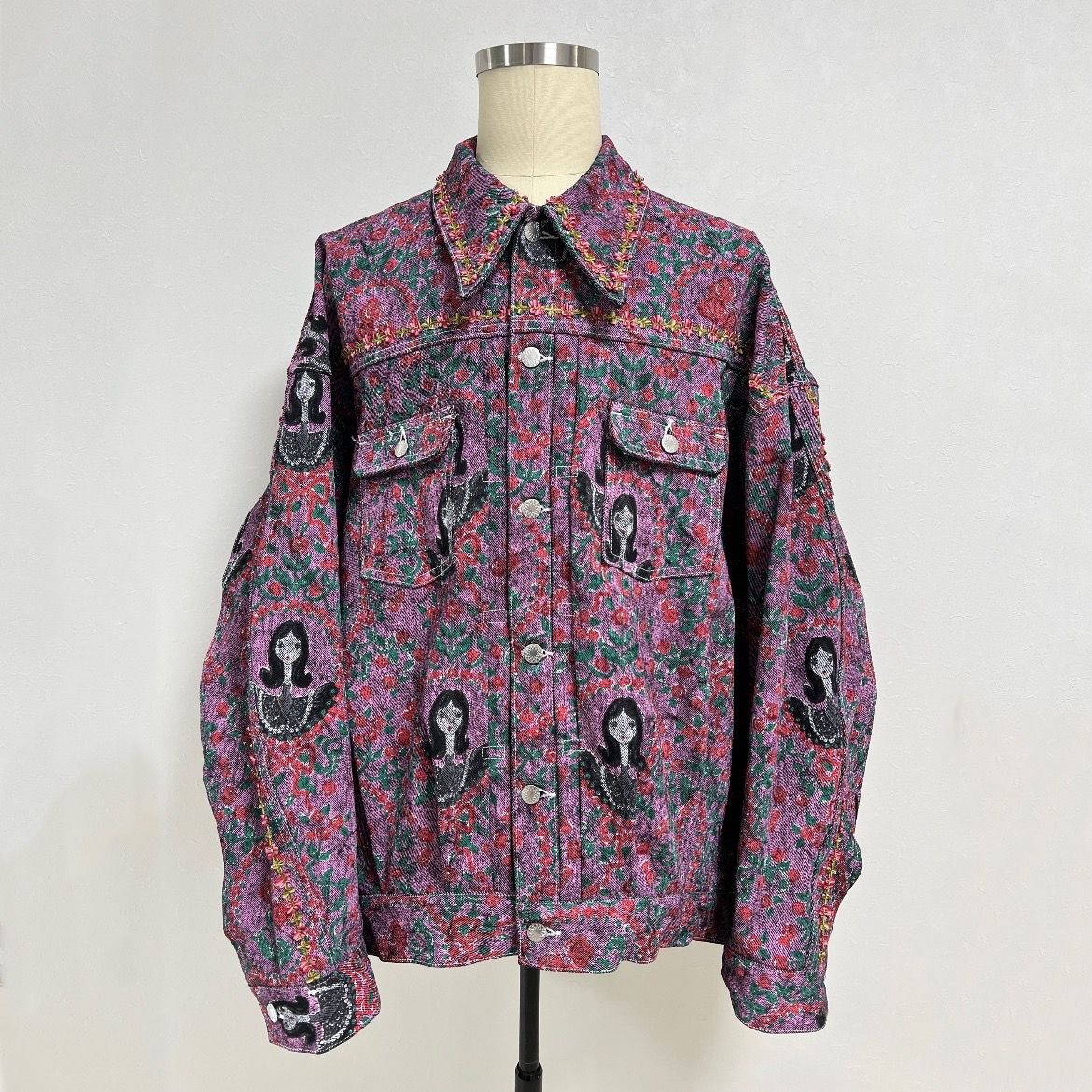 KIDILL - 【残り一点】Tuck Denim Jacket(Girl Print Pattern