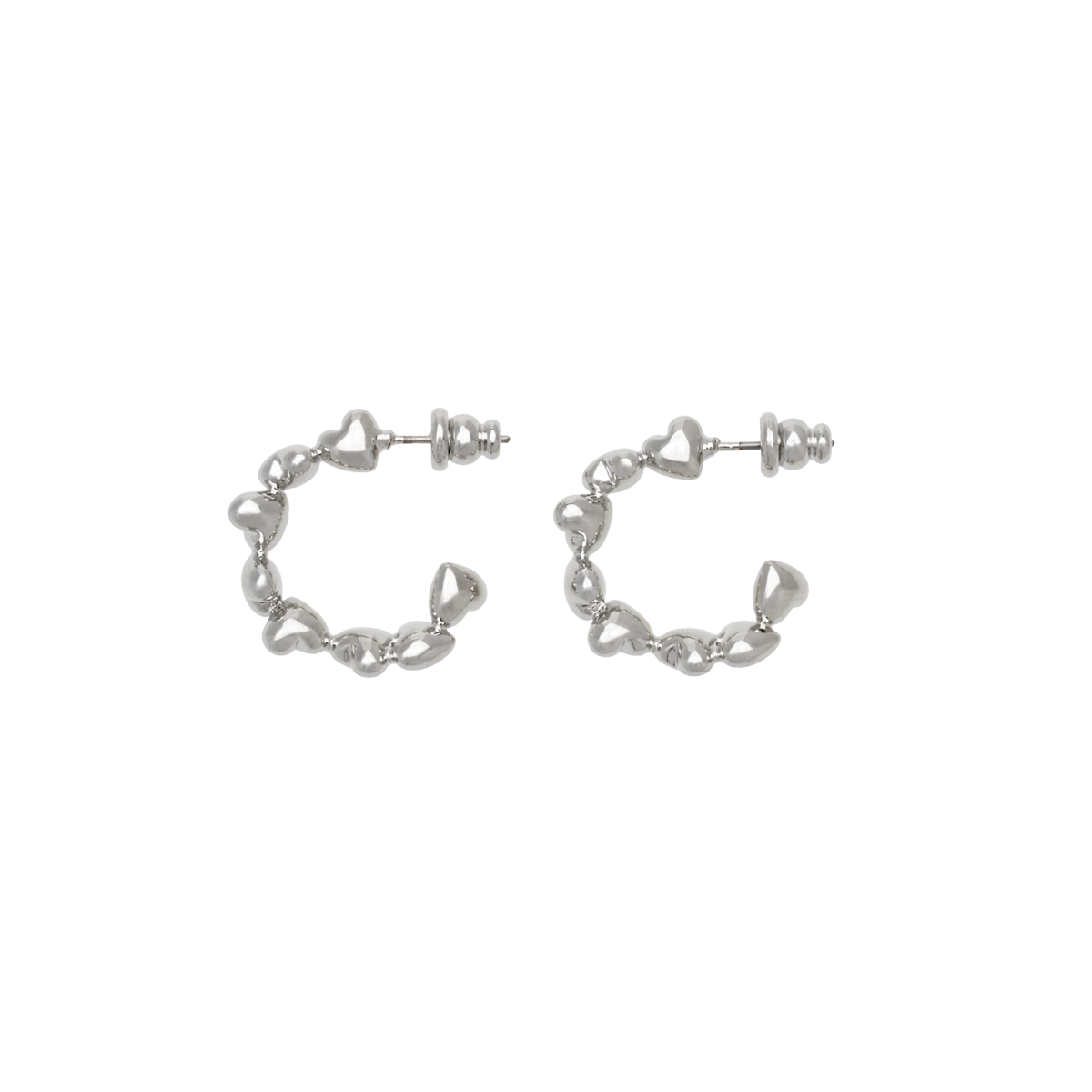 【残り一点】Heart Dropped Earrings(SILVER)