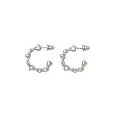 【残り一点】Heart Dropped Earrings(SILVER)