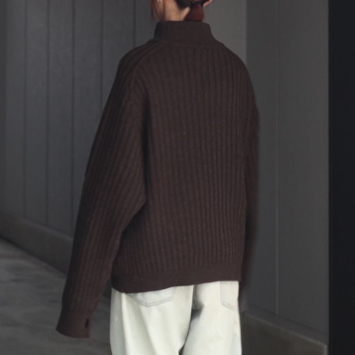 【残り一点】Wide Rib Highneck Sweater