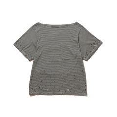 【残り一点】Destroyed Boat Neck Stripe Tee
