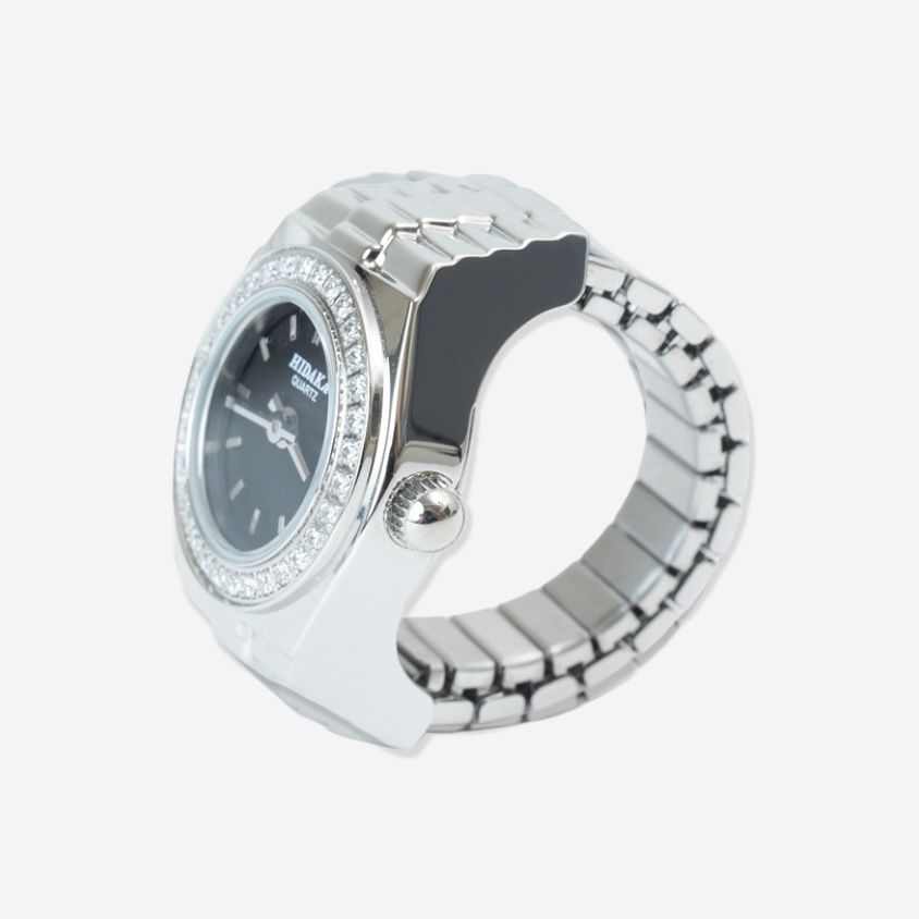 【残りわずか】Halo Ring Watch(SILVER×BLACK)