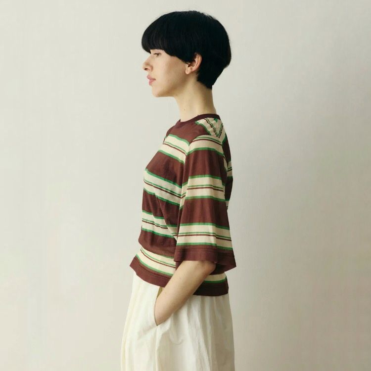 【残り一点】Border Half Tops