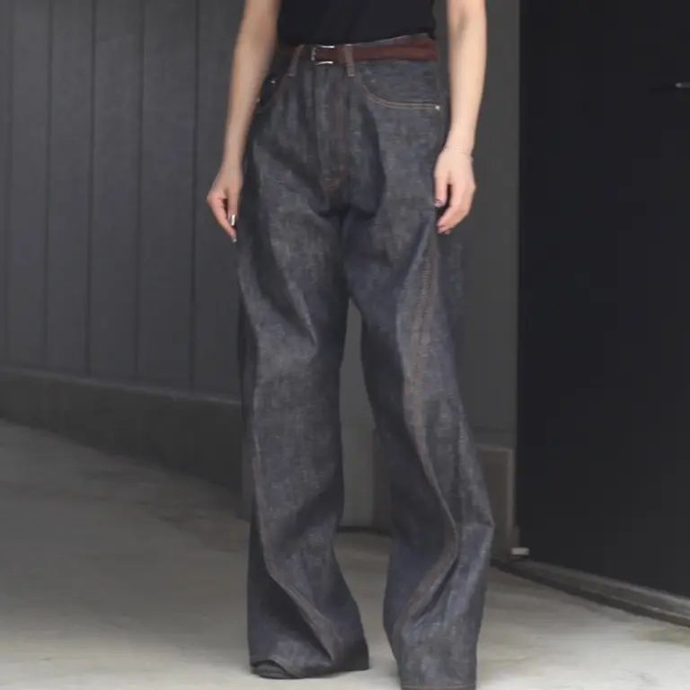 【残りわずか】3D Twisted Wide Leg Jeans