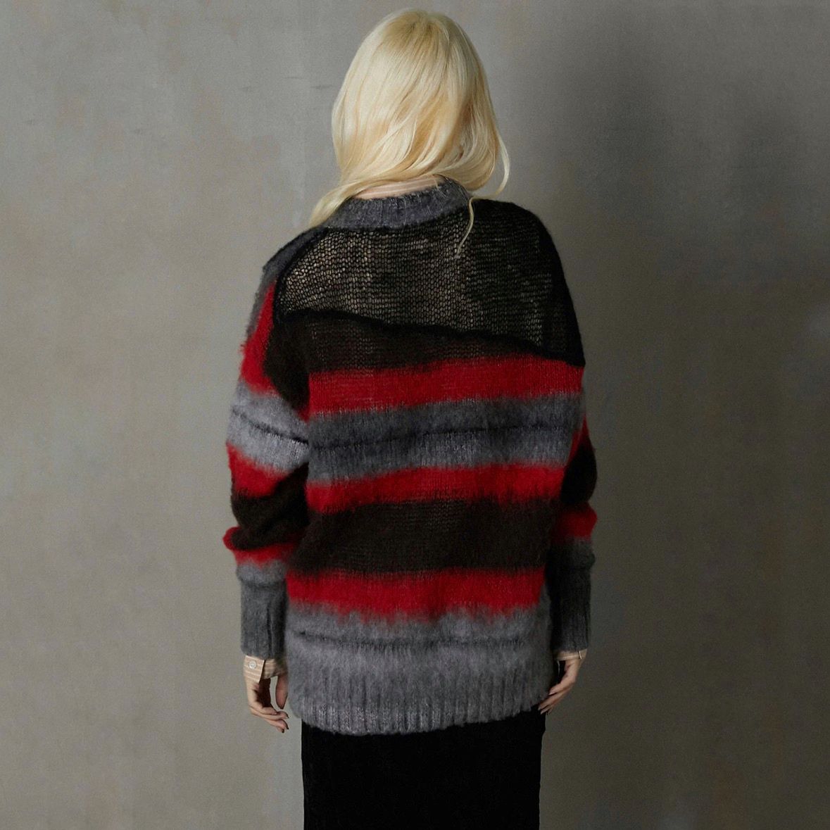 【残り一点】Mohair Border Knit