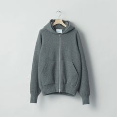 【残り一点】Super Fine Wool Milled Knit Hood Jacket