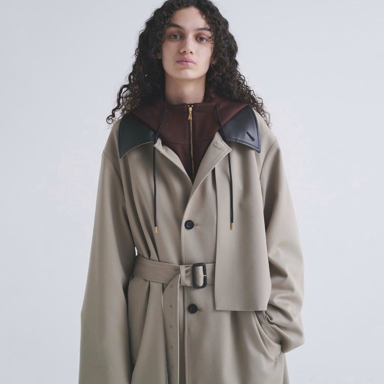 CULLNI - 【残り一点】Wool Gabardine Layerd Long Coat