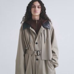 【残り一点】Wool Gabardine Layerd Long Coat