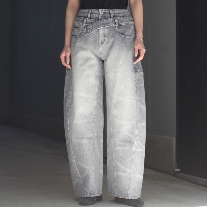 【残り一点】Double Waist Denim Trousers
