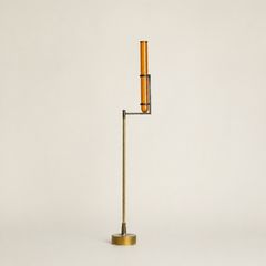 【お取り寄せ注文可能】Amber Cylinder Glass Flower Vase