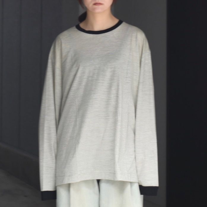 【残り一点】36G Wool Stripe L/S Tee
