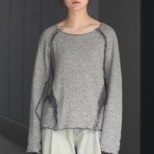 【再販売通知受付可能】Paneled Long Sleeve T Shirt