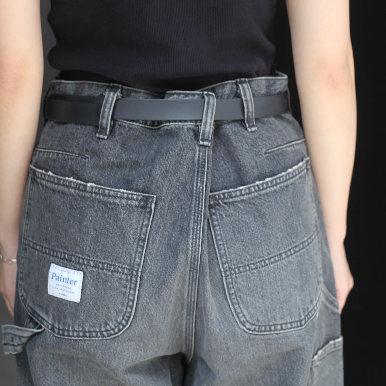 【残りわずか】Vintage Washed Painter Denim Wide Pants