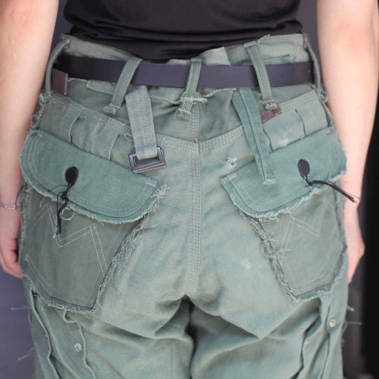 【残り一点】Slash Seam Twist Bondage Jeans(VINTAGE US ARMY LAUNDRY BAG)