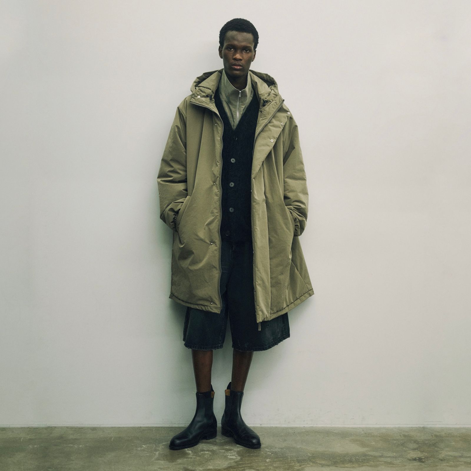 【残り一点】Silk/Nylon Zip Up Blouson