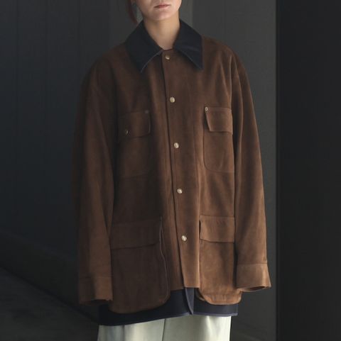 【残り一点】Nubuck Leather Coverall Jacket