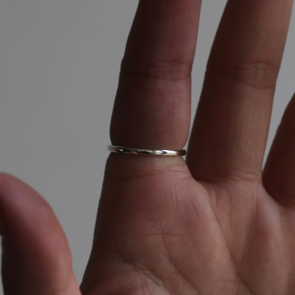 【残り一点】Oval Signet Minimal Ring S(4mm)