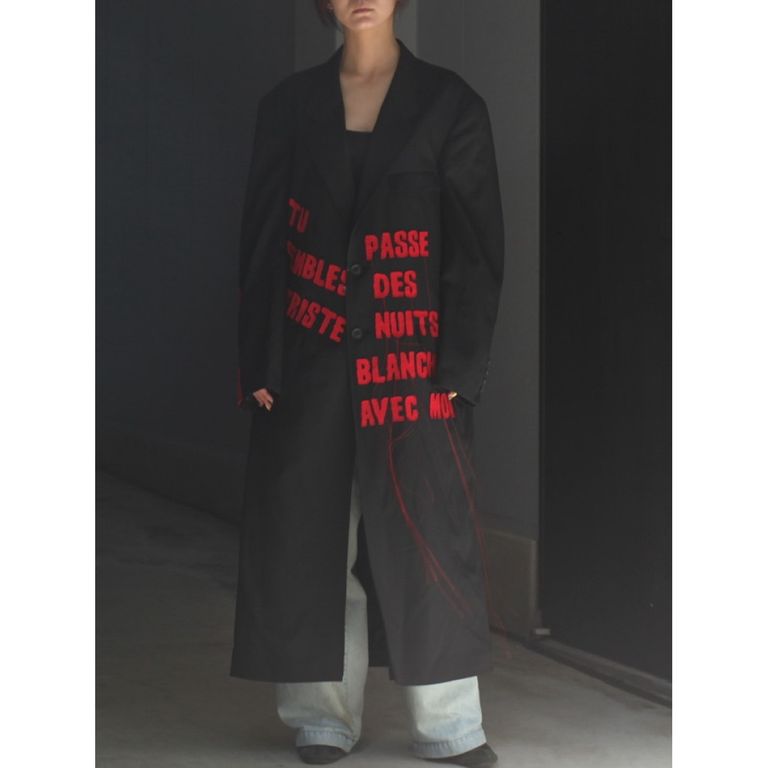 Yohji Yamamoto - 【残り一点】赤ラインロングジャケット | ACRMTSM 