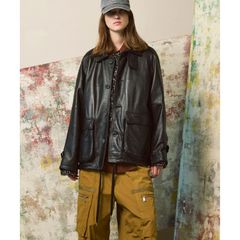【残り一点】Sheep Leather Front Button Single Blouson