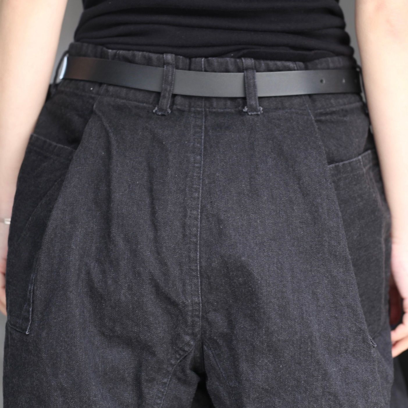 【残り一点】11.5ozブラックデニムショーツ(ONE WASH)