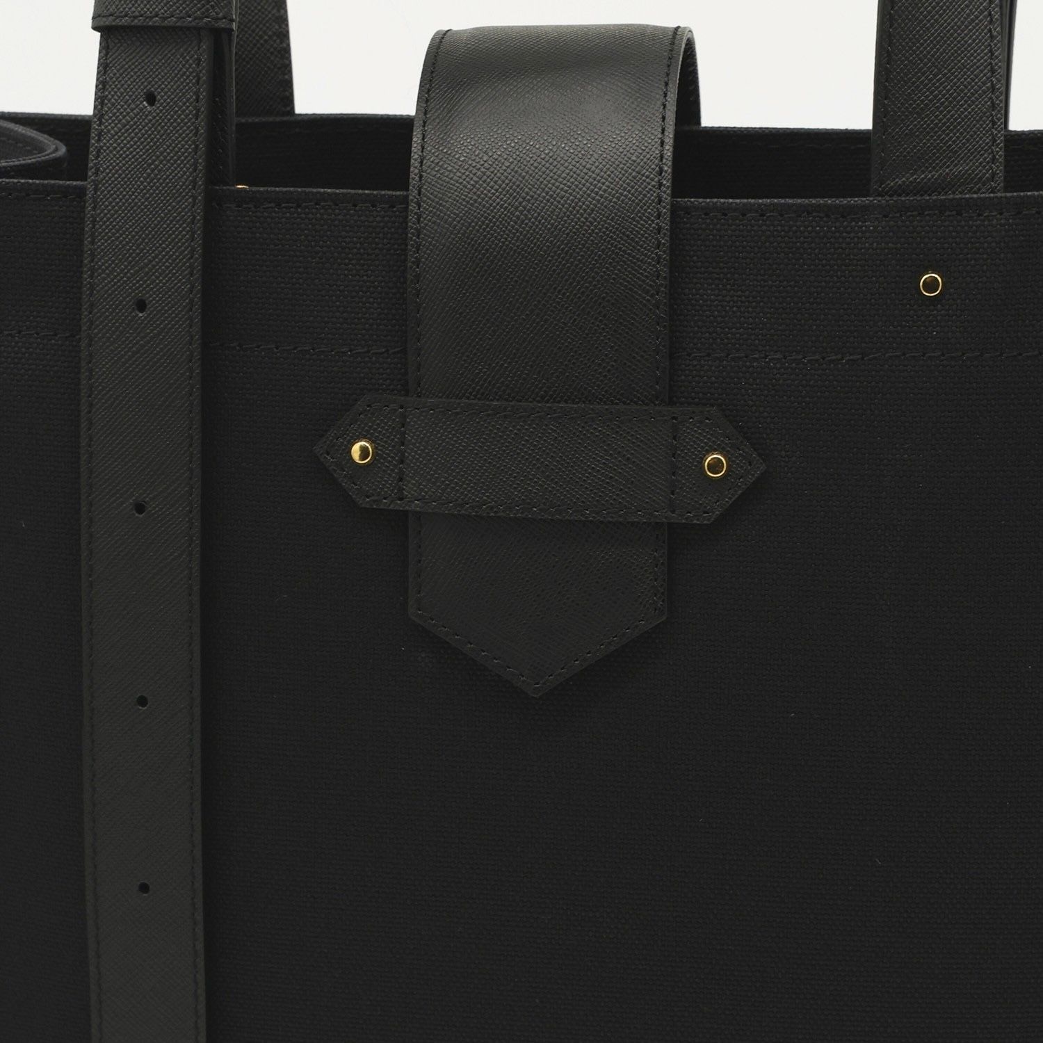 【残り一点】Leather Flap Adjustable Belt Canvas Tote