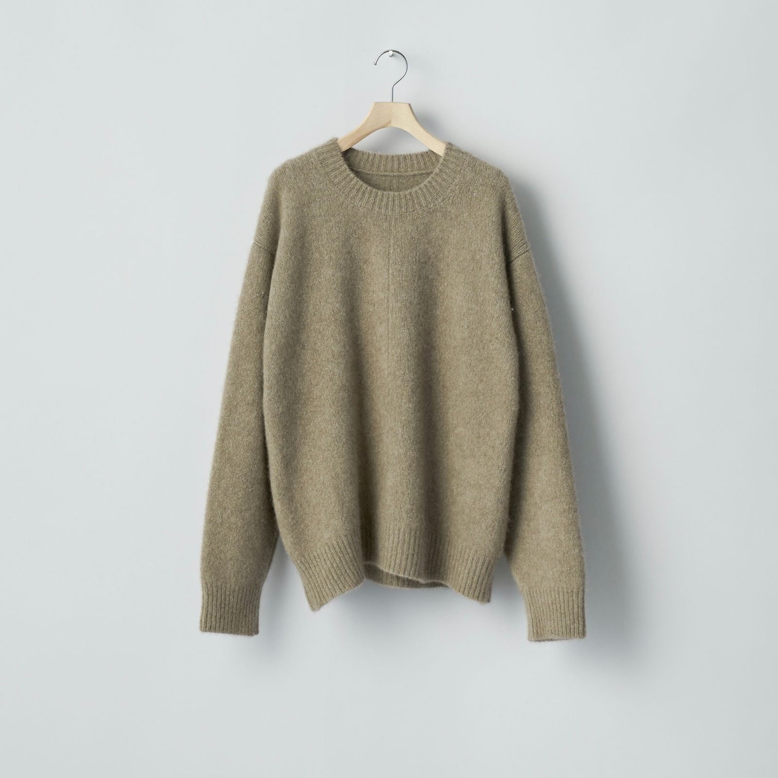 【残り一点】Cashmere/Sable Tweed Knit Crew Neck LS
