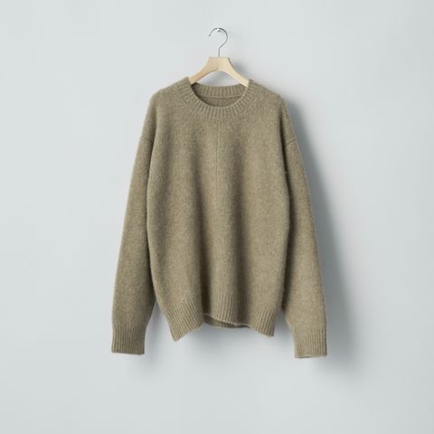 【残り一点】Cashmere/Sable Tweed Knit Crew Neck LS
