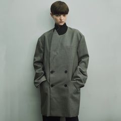 【残り一点】Double Weave Houndstooth Peak Lapel Short Coat
