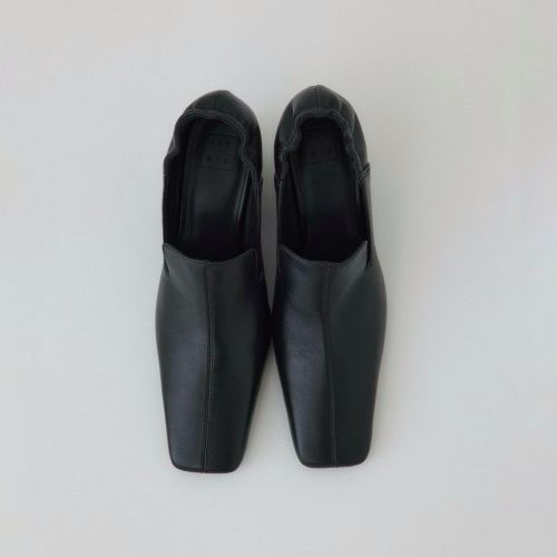 【残り一点】Leather Square Toe Heel