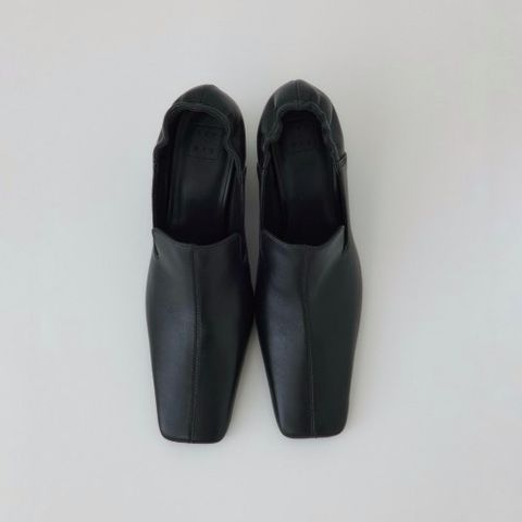 【残り一点】Leather Square Toe Heel