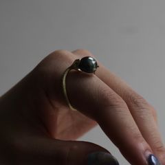 【お取り寄せ注文可能】蛇パールリング(K18&ルビー)