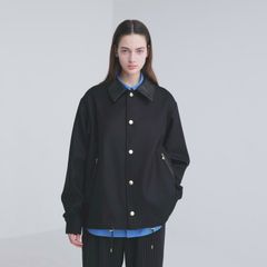 【残り一点】Chambray Gabardine Dot Button Coach Jacket
