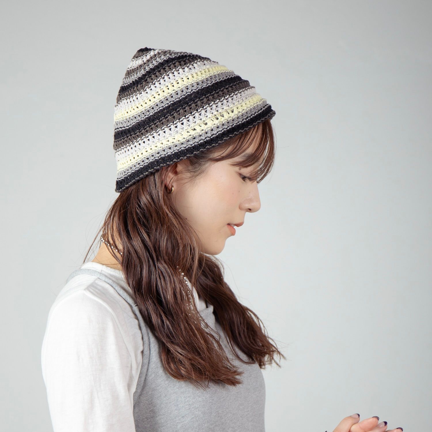 【残り一点】Multi Border Knit Hat