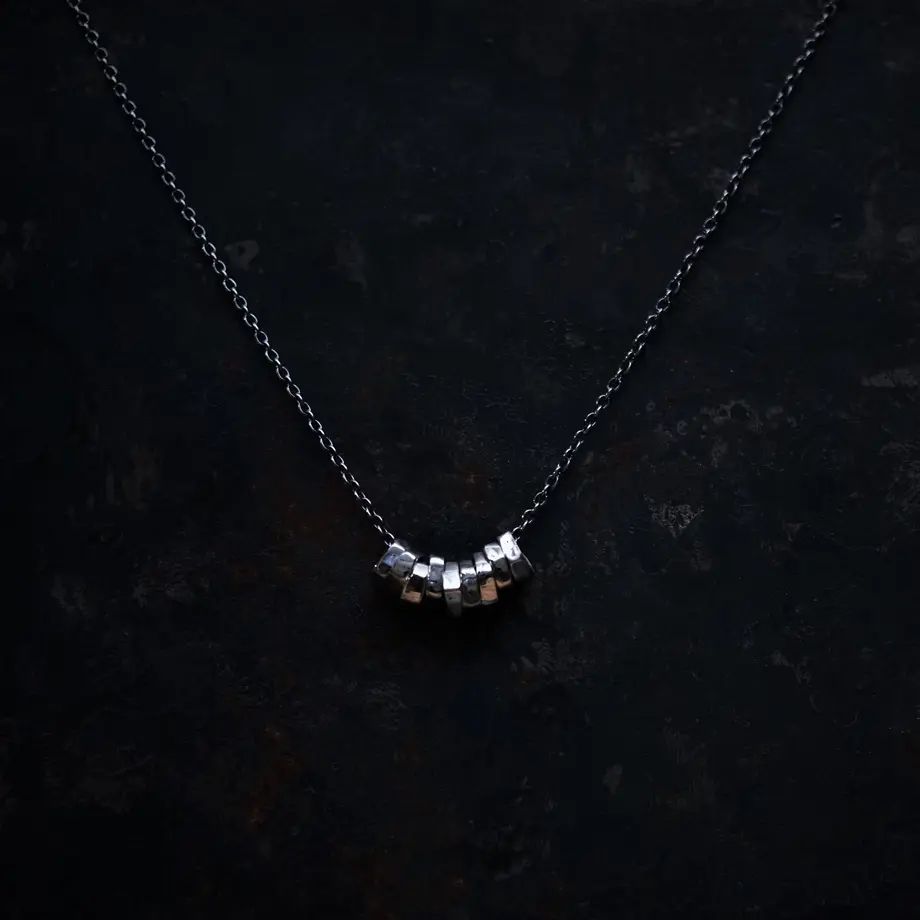 【残りわずか】Rock Beads Chain Neck(SILVER)