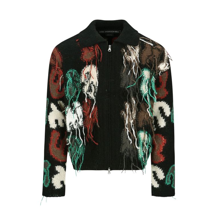 ANDERSSON BELL - 【残り一点】Rainbow Intarsia Zip Up Cardigan  