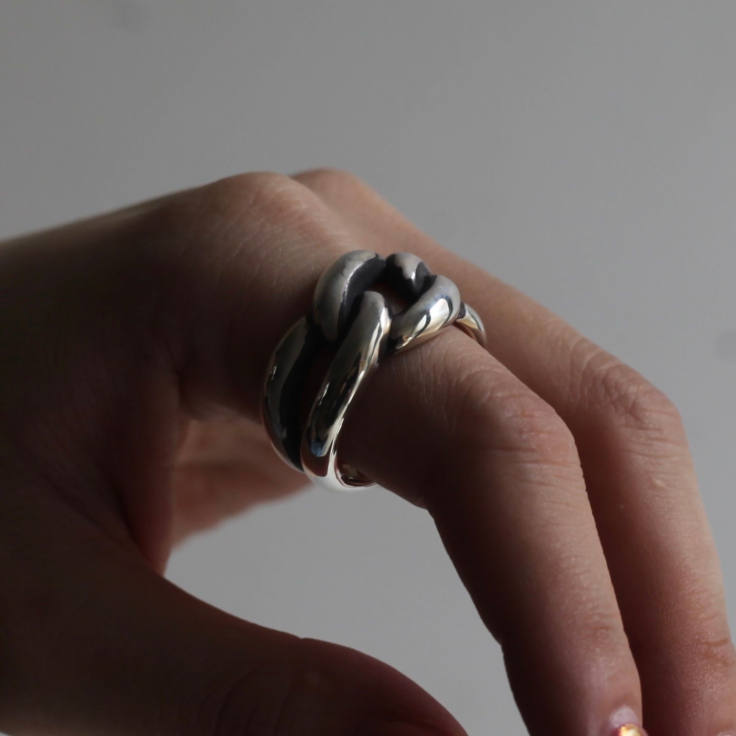【お取り寄せ注文可能】Curb Chain Ring L(SILVER)