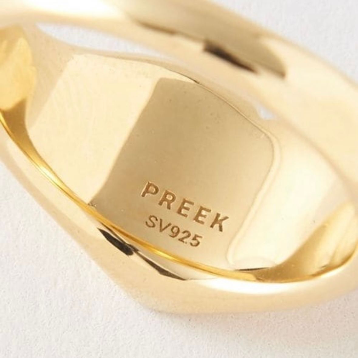 PREEK - 【お取り寄せ注文可能】Heart Stone Ring(WHITE×GOLD PREEK - 【お取り寄せ注文可能】Heart Stone Ring(WHITE×GOLD