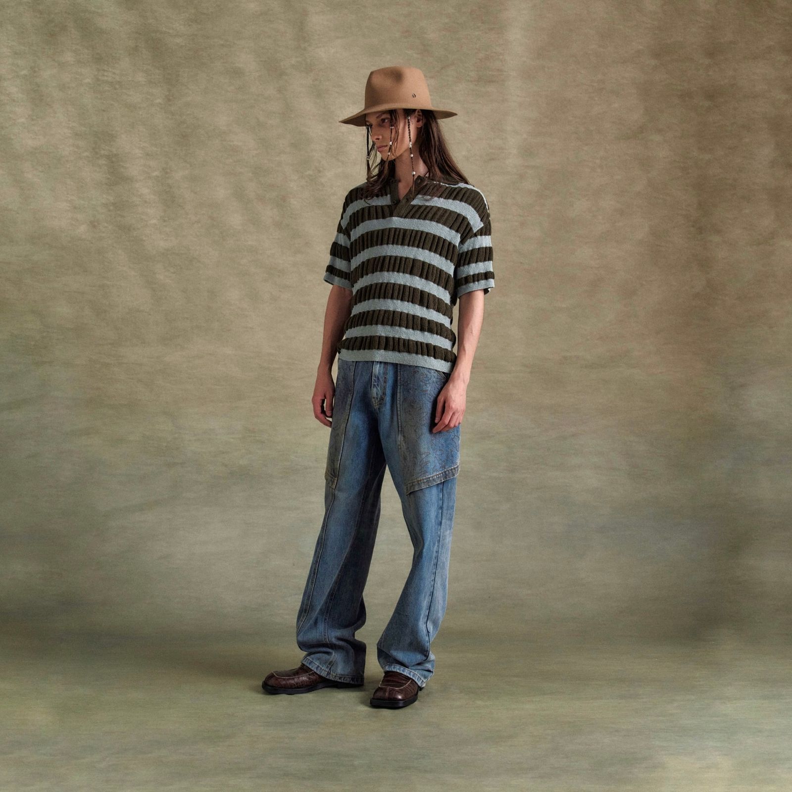 【残り一点】Embroidery Wrap Jeans