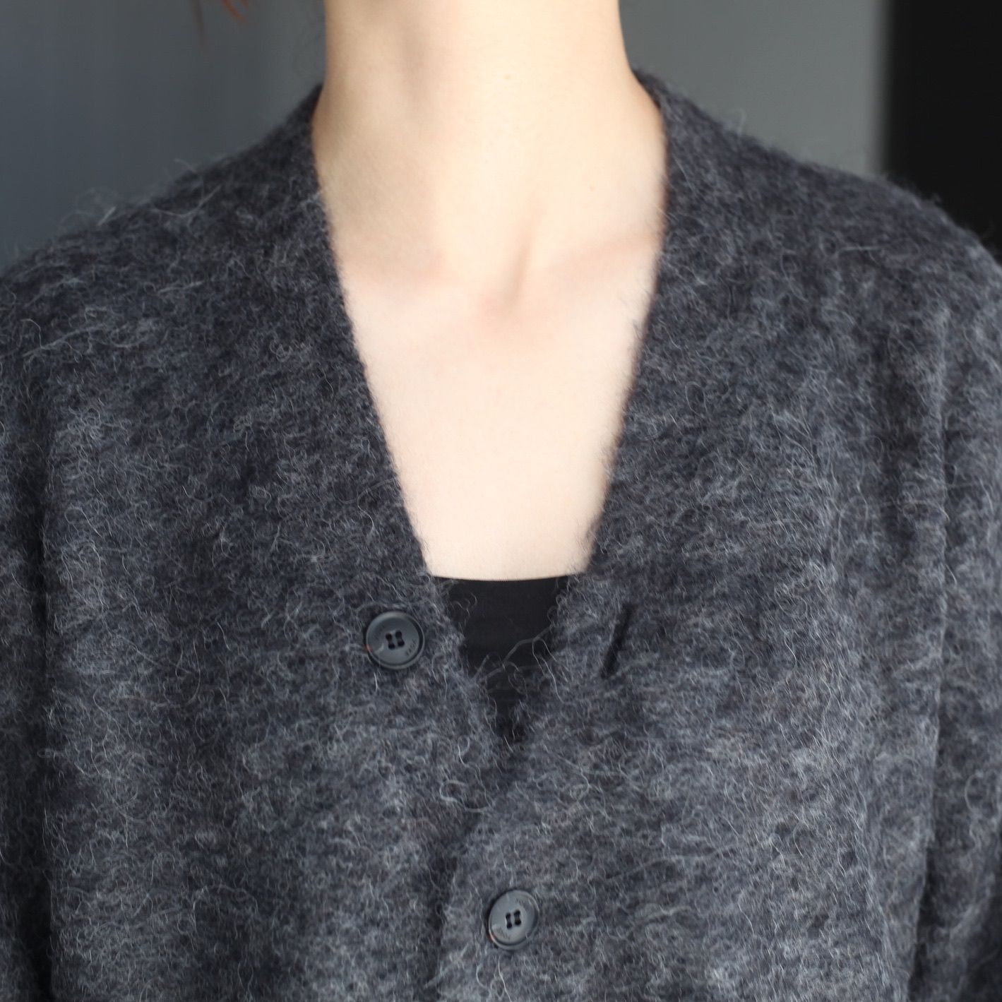 【残り一点】3color Mix Baby Alpaca Cardigan