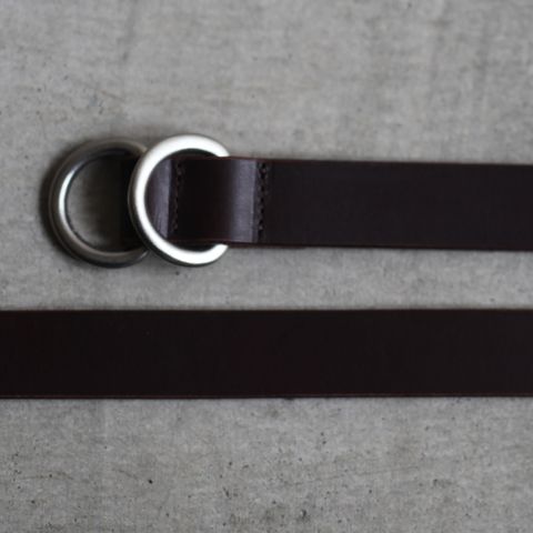 【残りわずか】Ring Belt Slim(BROWN×SILVER)