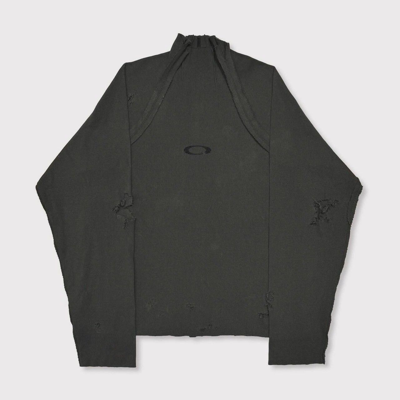 【残り一点】High Neck Cotton Logo Knit with Damaged(HIGH GAUGE RIB KNIT)