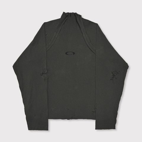 【残り一点】High Neck Cotton Logo Knit with Damaged(HIGH GAUGE RIB KNIT)