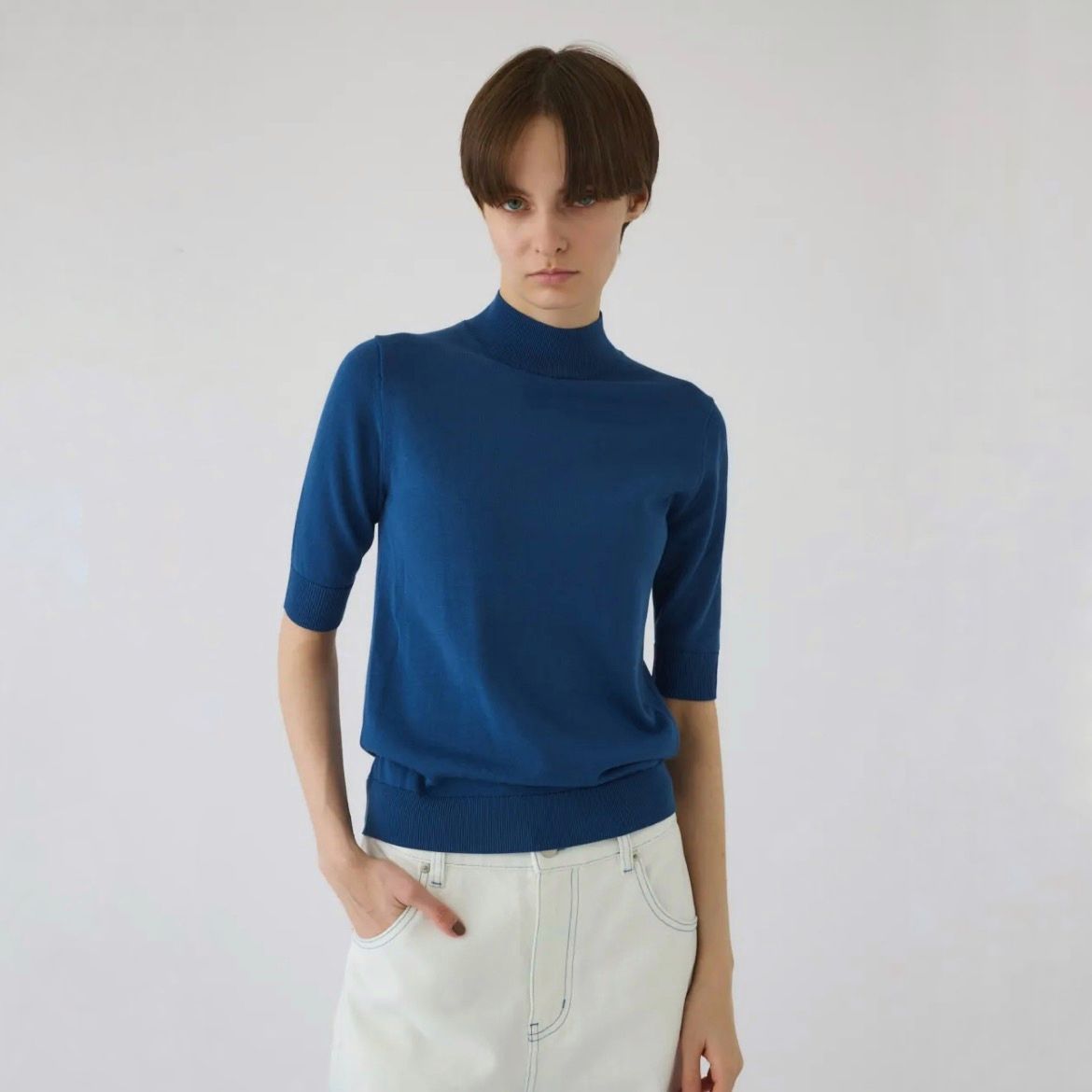 【残り一点】Silk Mix Fit Tops
