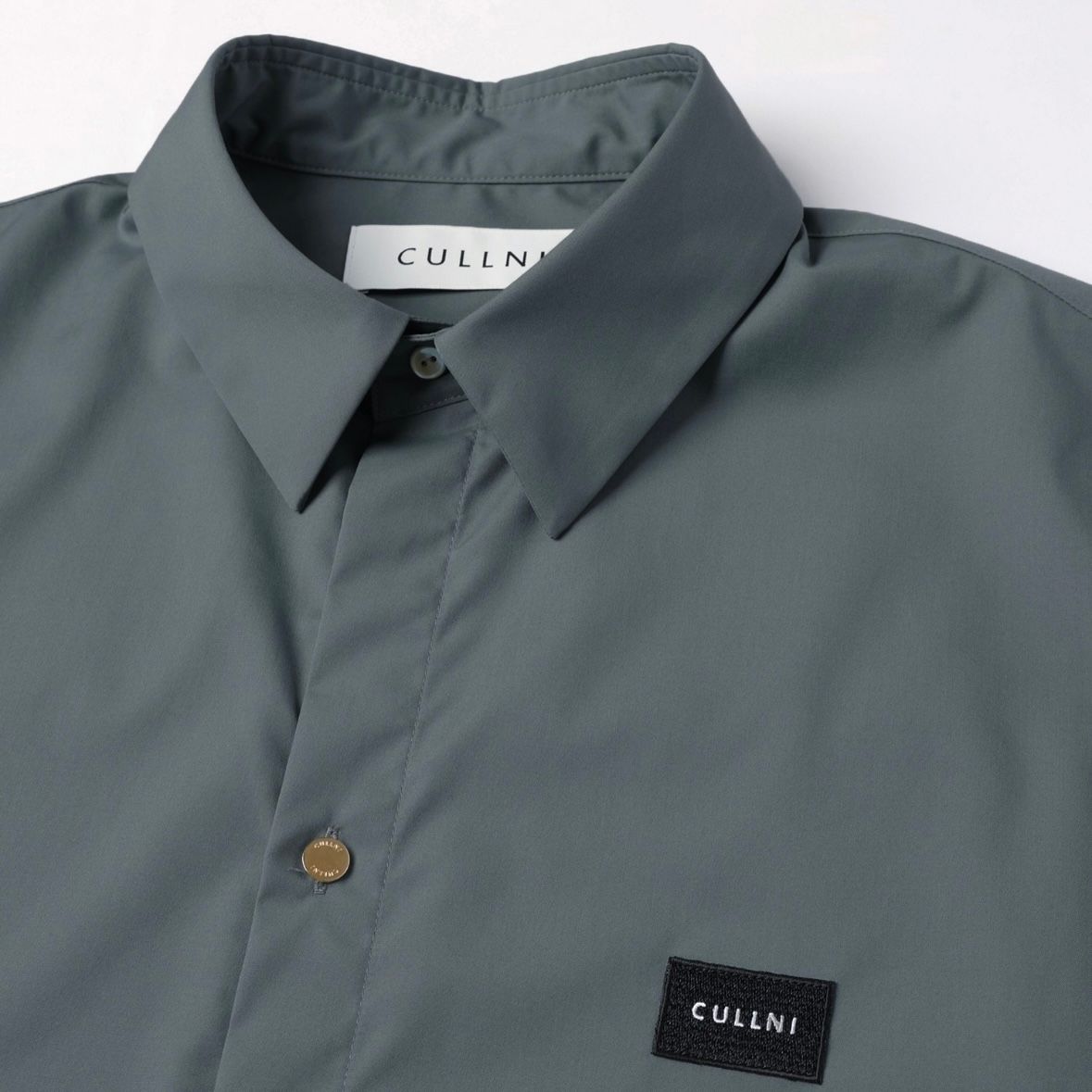 【残り一点】High Count Broadcloth Embroidery Patch Short Sleeve Shirt