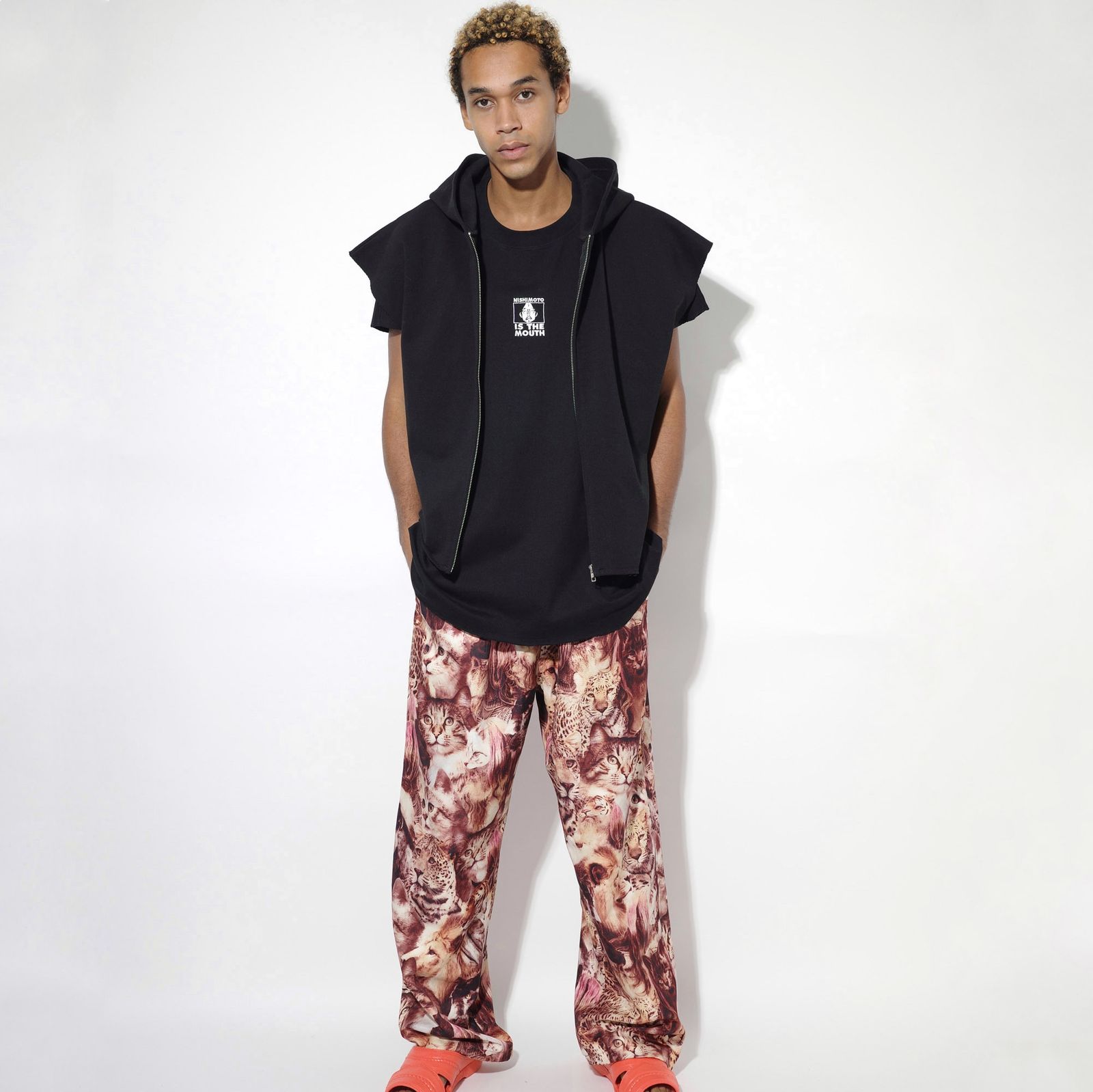 【残り一点】Cut Off Wide Zip N/S Sweat Hoodie