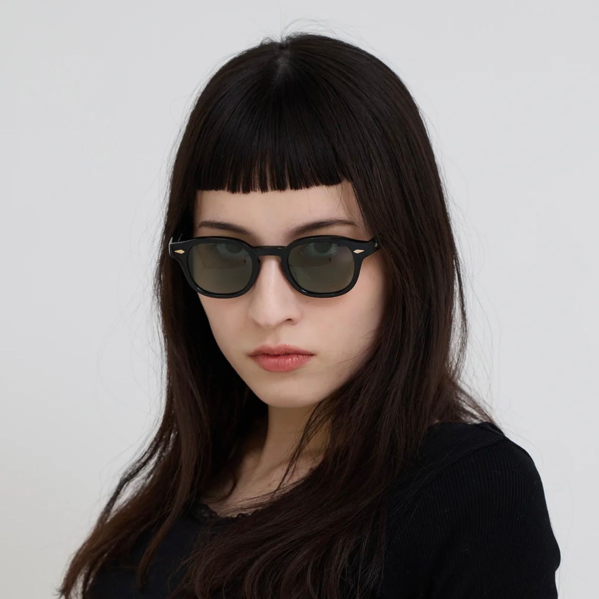 NOCHINO OPTICAL / TSUKIYOMI / #1 GLOSS BLACK - CLEAR to GREY