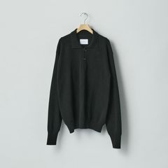 【残り一点】Extra Fine Wool Knit Polo LS