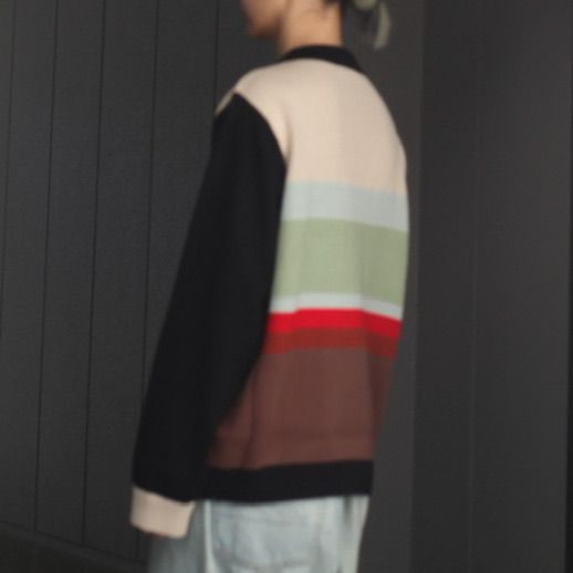 TTT MSW 22AW Border Knit Cardigan - greenrock-energy.com